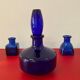 Vase soliflore en verre bleu cobalt