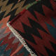 Wool kilim runner rug handwoven red wool rug 99x298cm
