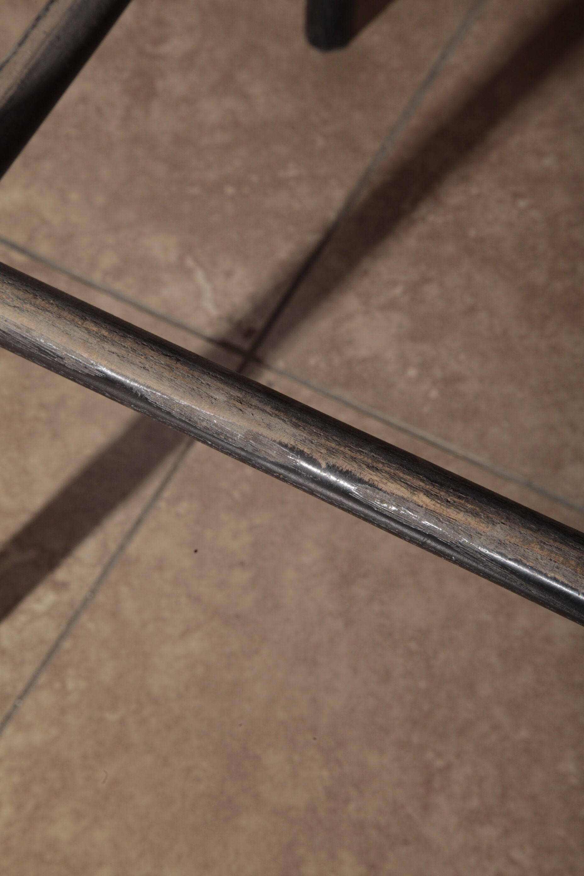 Black ash stool seating height 75cm