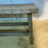 Antique bench in raw wood
