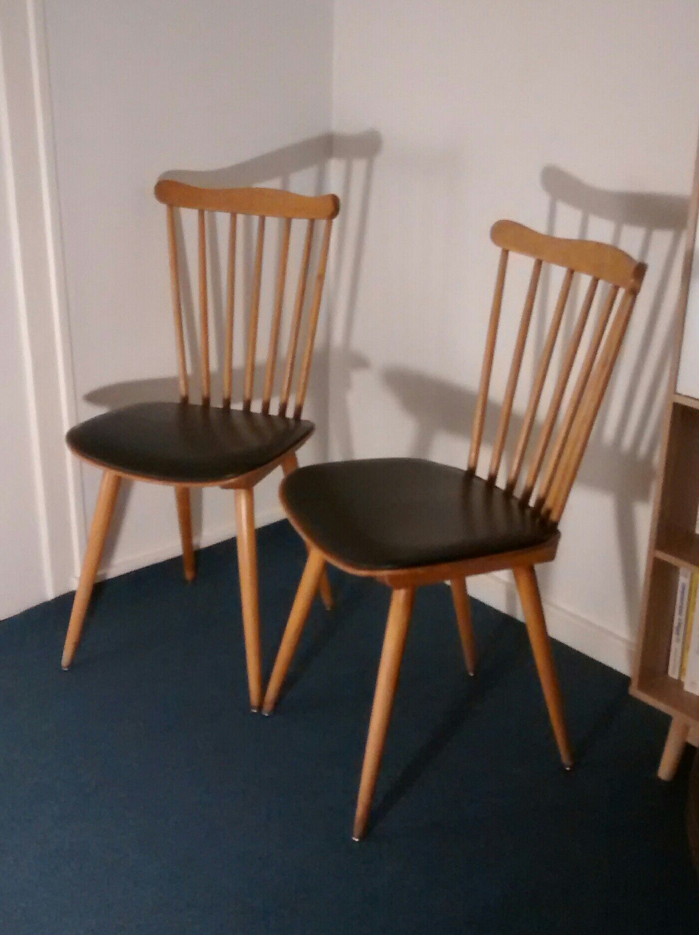 Pair of Baumann compass foot chairs