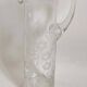 Chiseled crystal pitcher with floral decor 1950s Height 34 cm