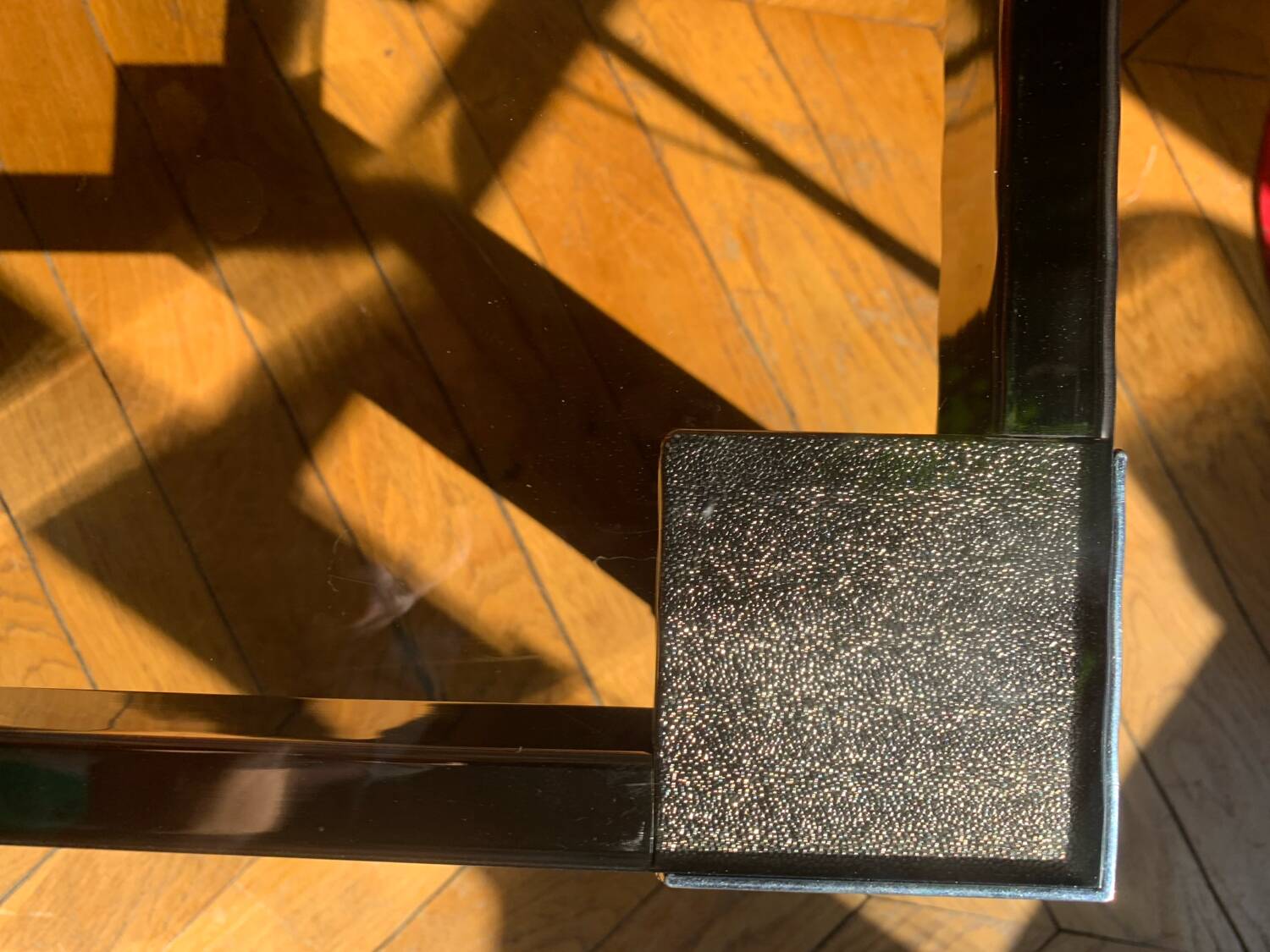 Chromed metal and smoked glass coffee table, 1980s.