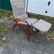 Scandinavian llama armchair foot vintage compass