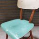 Chair ton light blue wood czech republic 1960