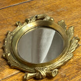Small antique bronze mirror