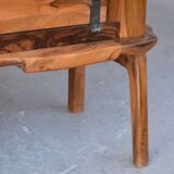 Bahut bar Brutaliste free form in olive tree