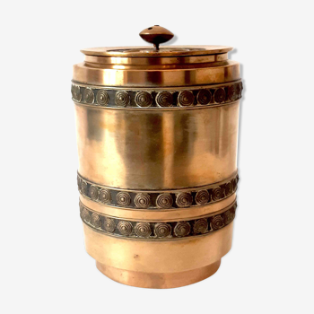 Pot en laiton avec couvercle, inspiration orientale