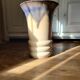 Large ceramic vase circa 50 blue/purple/beige enamel