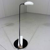 Italian desk lamp in white & black, 1980’s