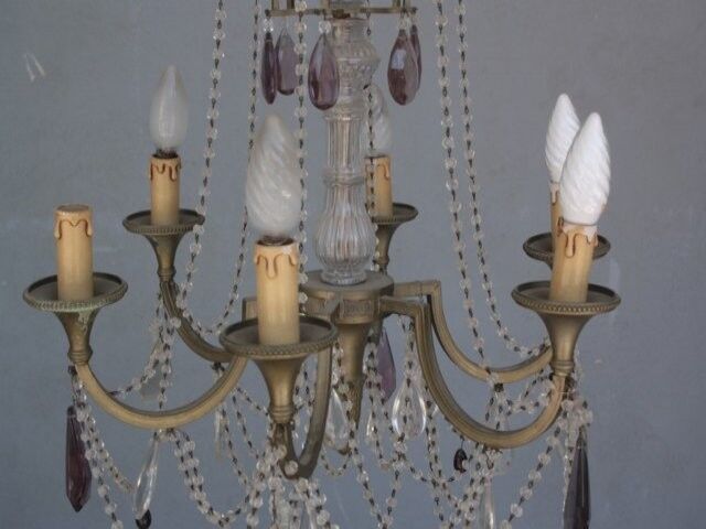 Pampille bronze chandelier and charm