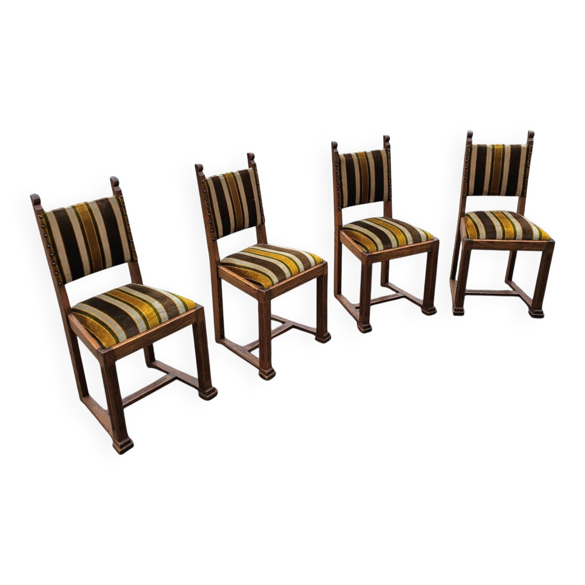 4 x Swedish / Oak Neoclassic / Grace / Dining Chairs