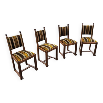 4 x Swedish / Oak Neoclassic / Grace / Dining Chairs