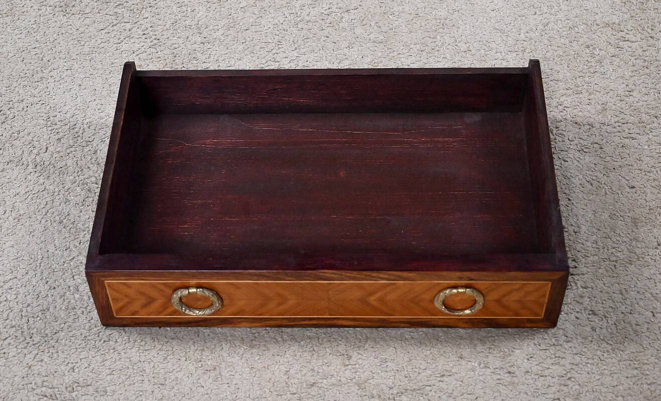 Rosewood and rosewood marquetry display cabinet, Louis XVI style – first part of the 20th century