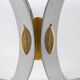 White marble and chrome and gold metal table. 1970s.