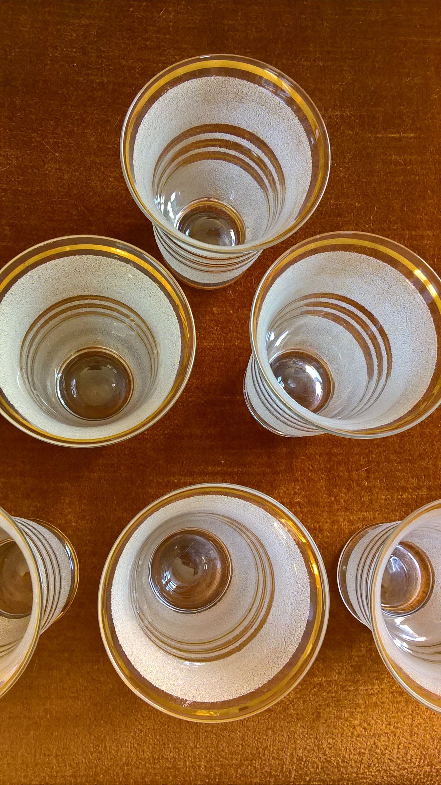 Lot of 6 vintage granite lenses, 50s