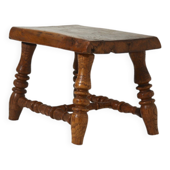 Alpine Chic Rustic Plant or Side Table 1950s