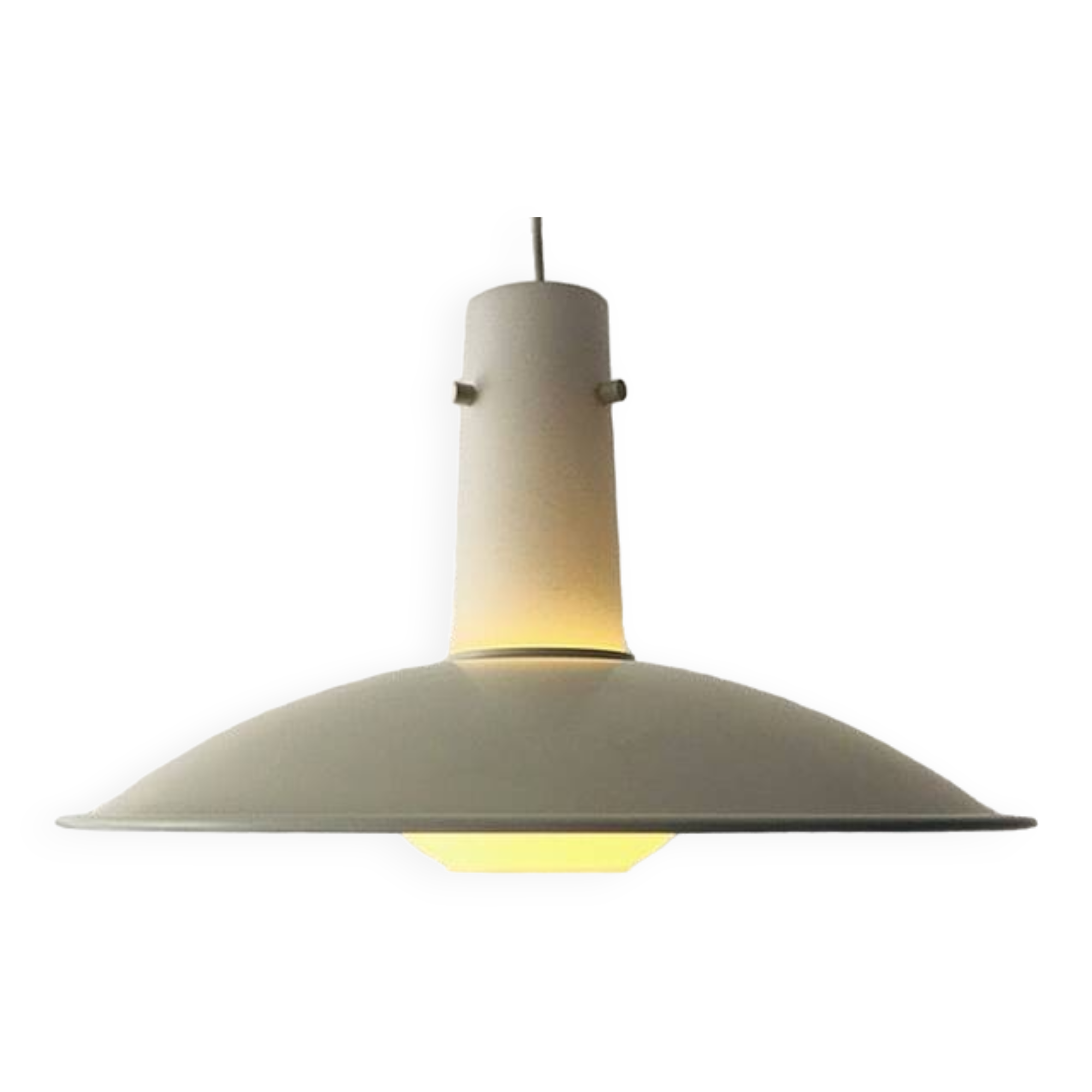 Suspension allemande opaline et métal, années 1960