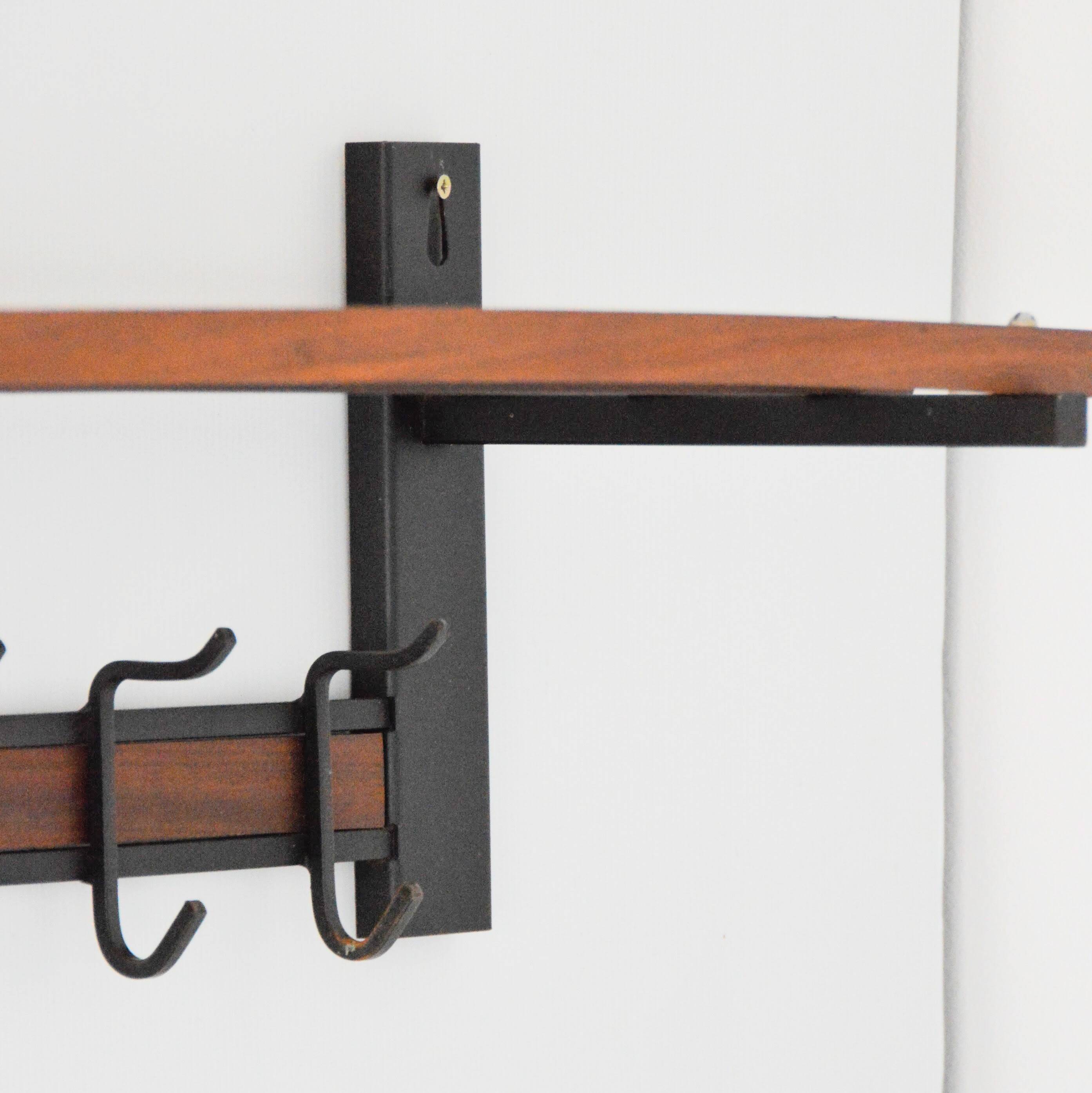Vintage 1950s Scandinavian coat rack / hat rack
