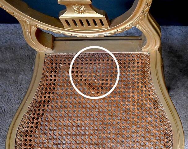 Paire de Chaises en Bois Doré, style Louis XVI – Début XXe