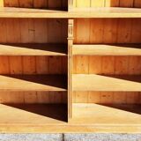 Pine bookcase (251 x 49 x height 288 cm)