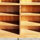 Pine bookcase (251 x 49 x height 288 cm)