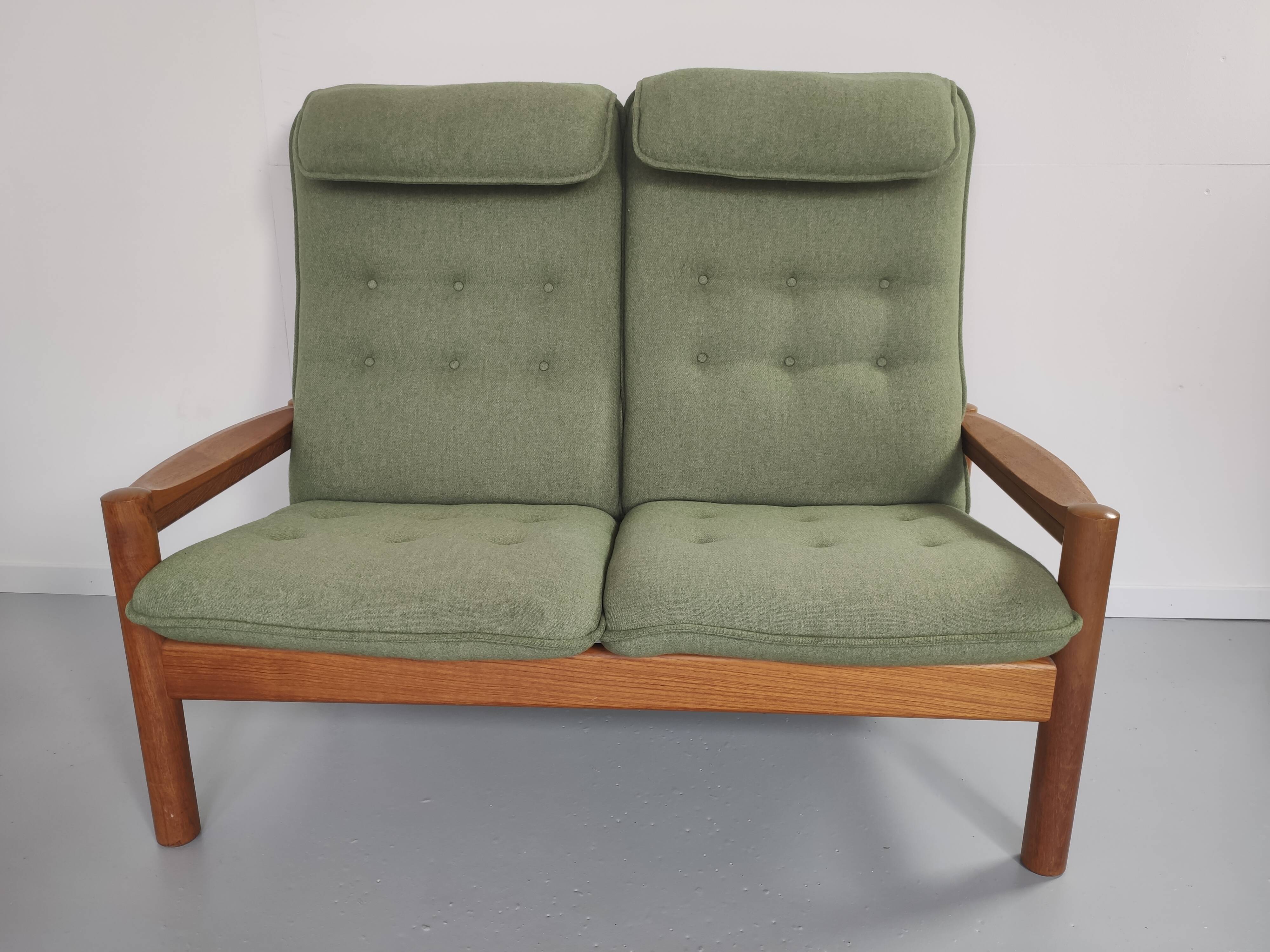 Danish sofa set 2-seater and 3-seater teak by Domino Møbler