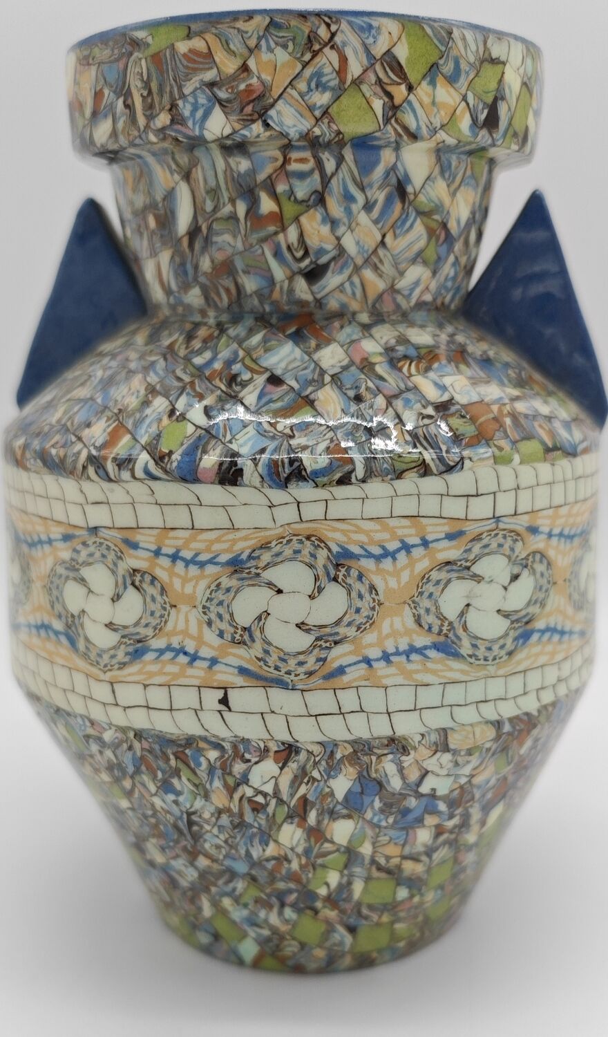 Gerbino vallauris art deco vase with propellers