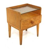 Birch bedside table, Swedish Modern, Sweden, 1940s