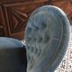 Blue heater with fringed medallion shape