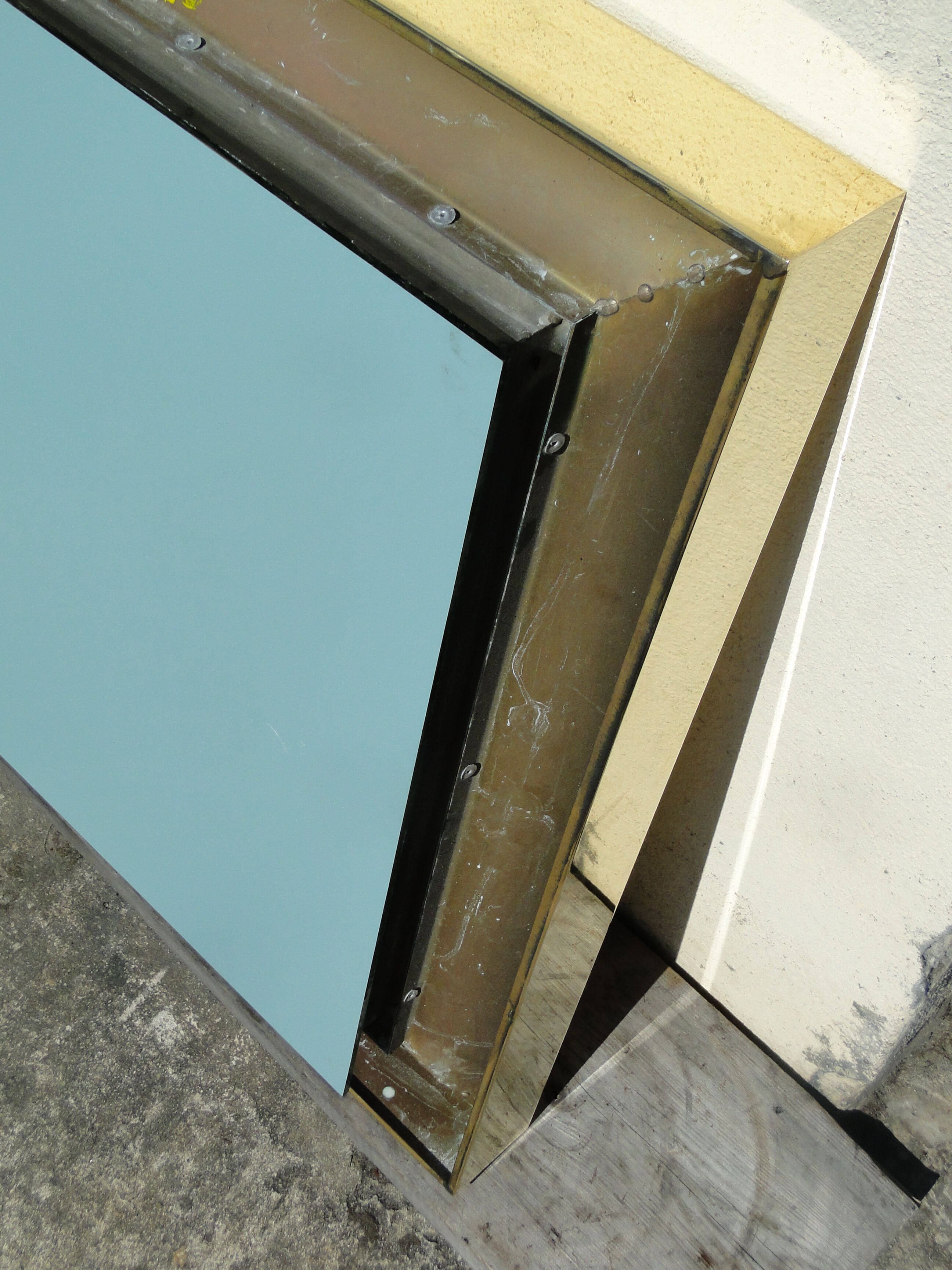 Vintage brass mirror 1970 France