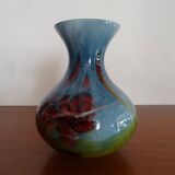LA ROCHERE crystal vase, multi-layered blown glass, 20th century, labeled