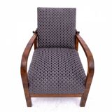 Art Deco armchair with adjustable backrest and footrest, Poland, 1930s