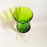Emerald green chalice Empoli 70s Height 32 cm