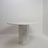 Round marble dining table, 1970 - Ø113cm