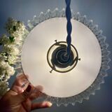 Vintage white opaline lampshade pendant light