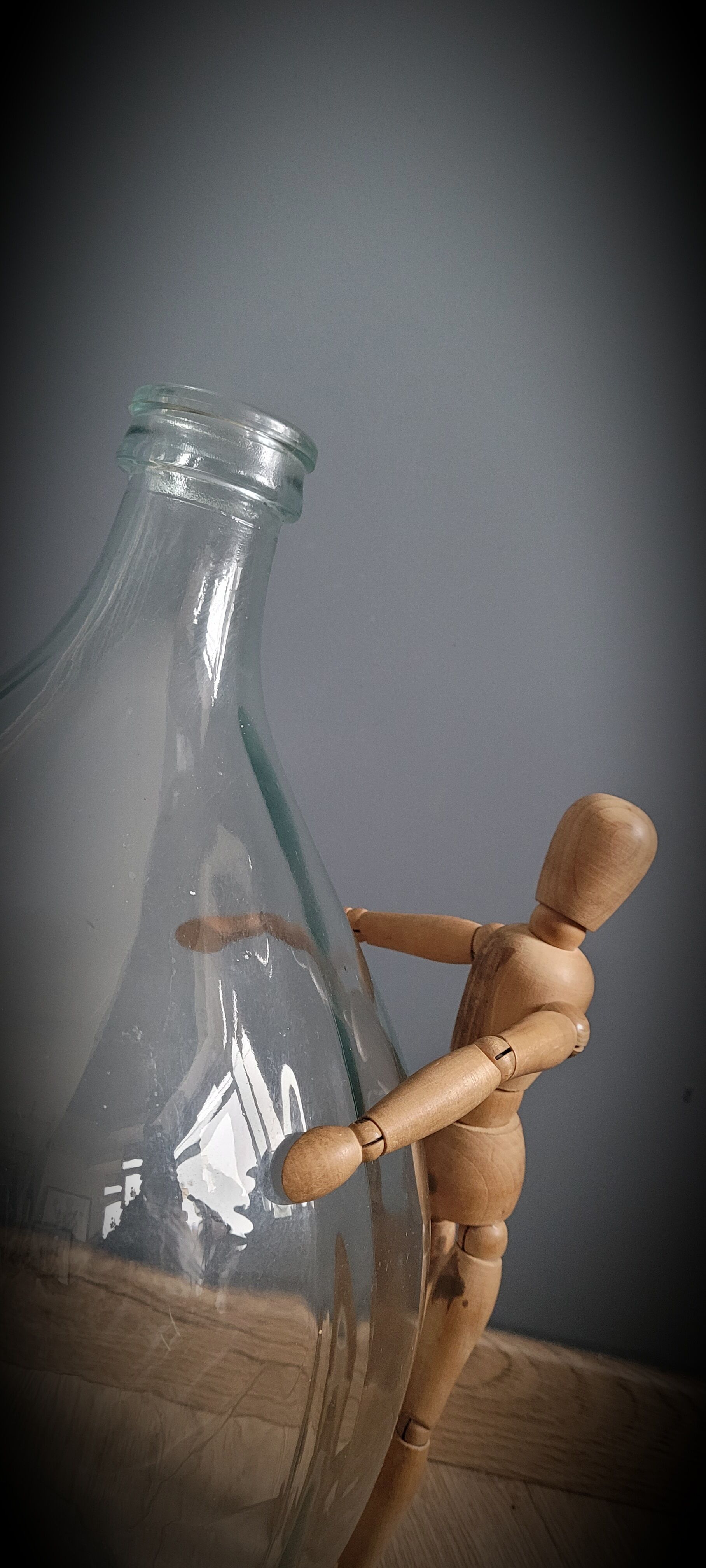 Demijohn 10L transparent round