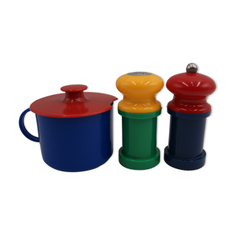 Vintage plastic condiment service