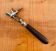 Napoleon III leg of lamb fork from the 19th century with a silver-plated handle and an ebony handle.