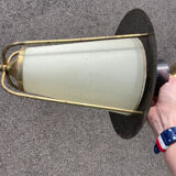 Arlus Lunel 1950 chandelier in perforated metal