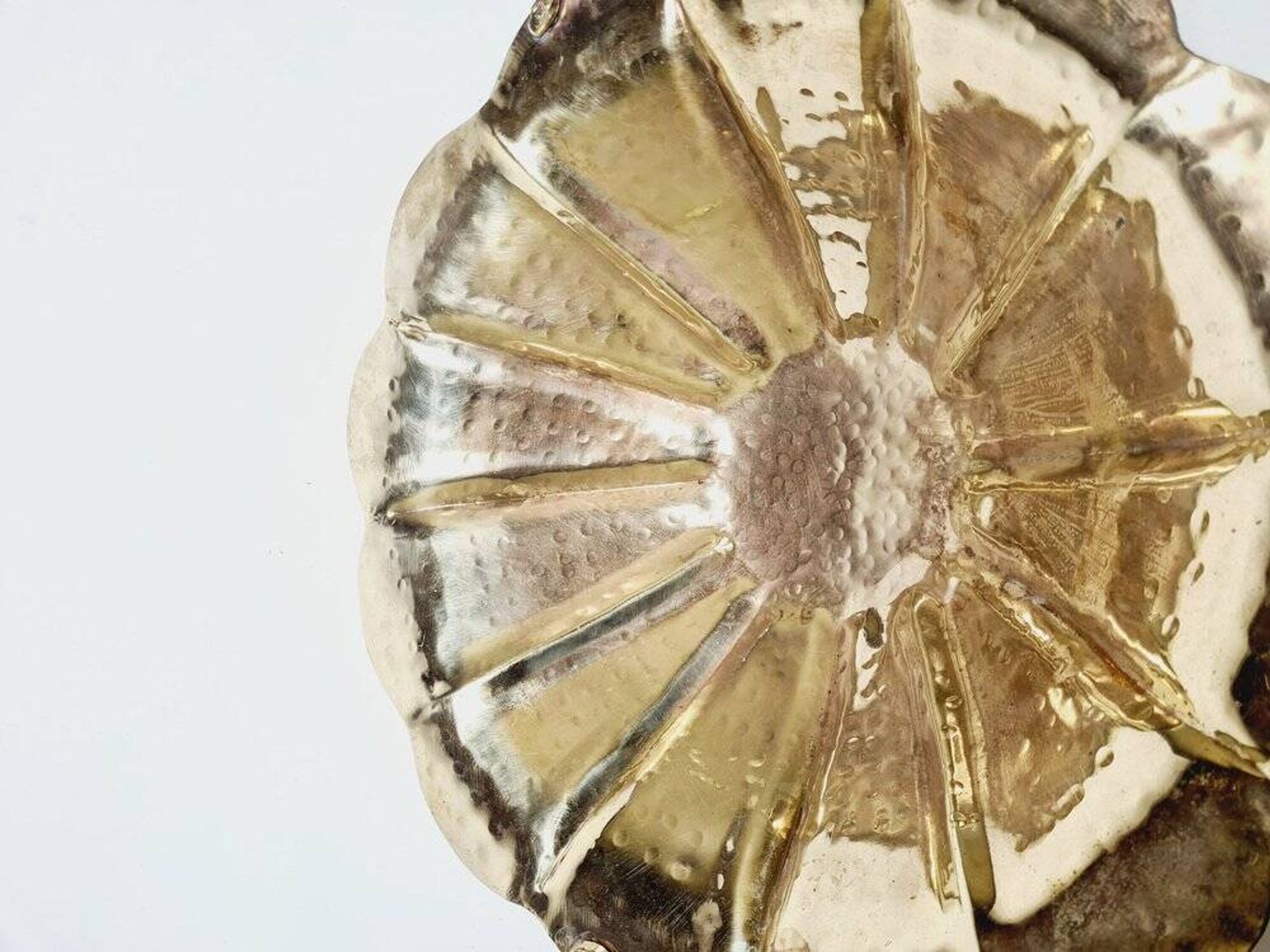 Art Deco hammered bowl on stand, Germany, 1930s