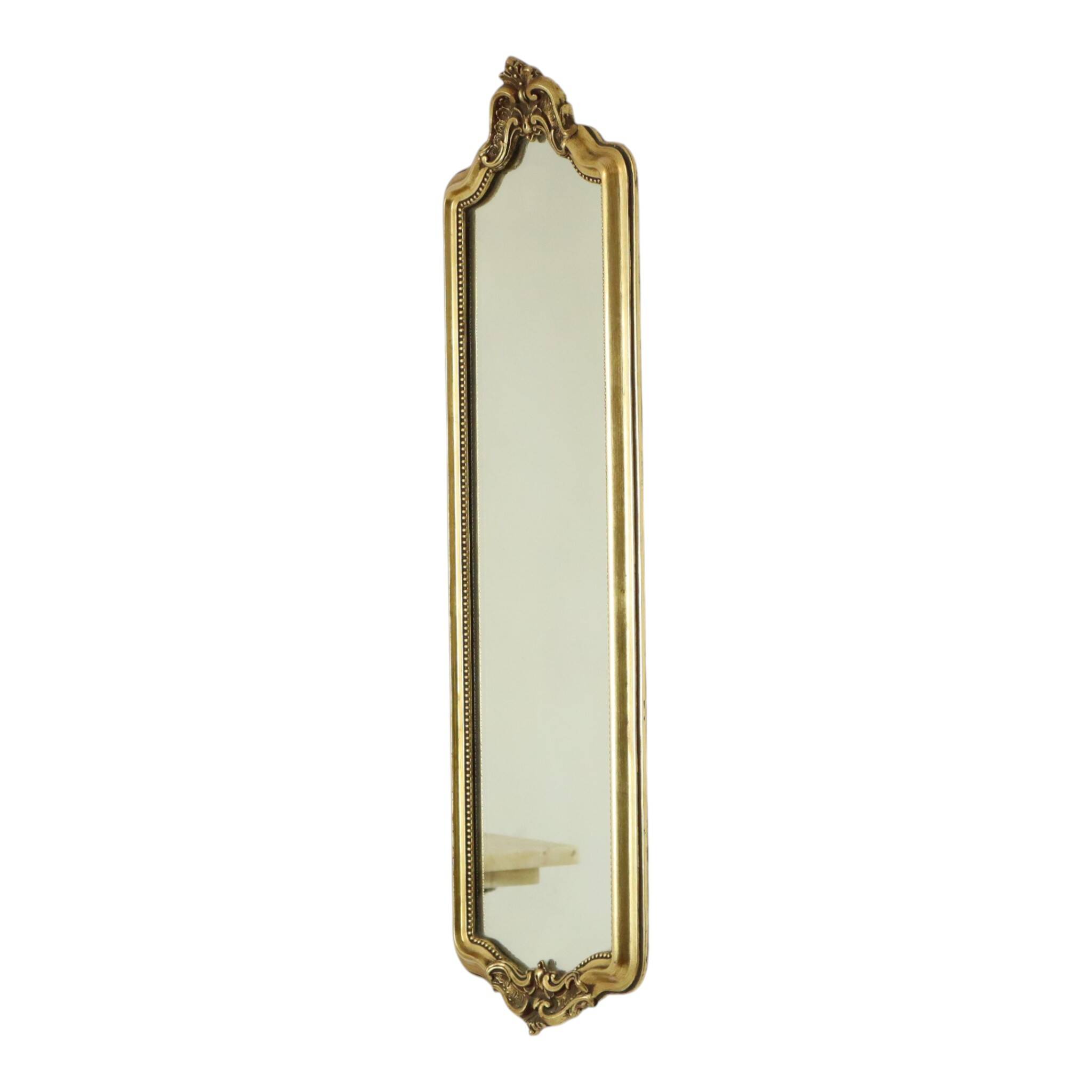 Narrow Classic Vintage Mirror, Baroque Style, Gold, 72cm