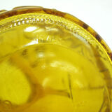 Amber Yellow Molded Glass Pitcher - Bormioli Fidenza Vitraria Italy - Vintage 60s