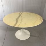 Round marble dining table with tulip foot 1960’s