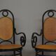 Chairs in bent beech and vienna straw, 1980
