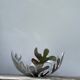 Designer metal fruit bowl
