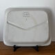 Vintage lot of two compartmentalised plates, decor Monique St Marc.