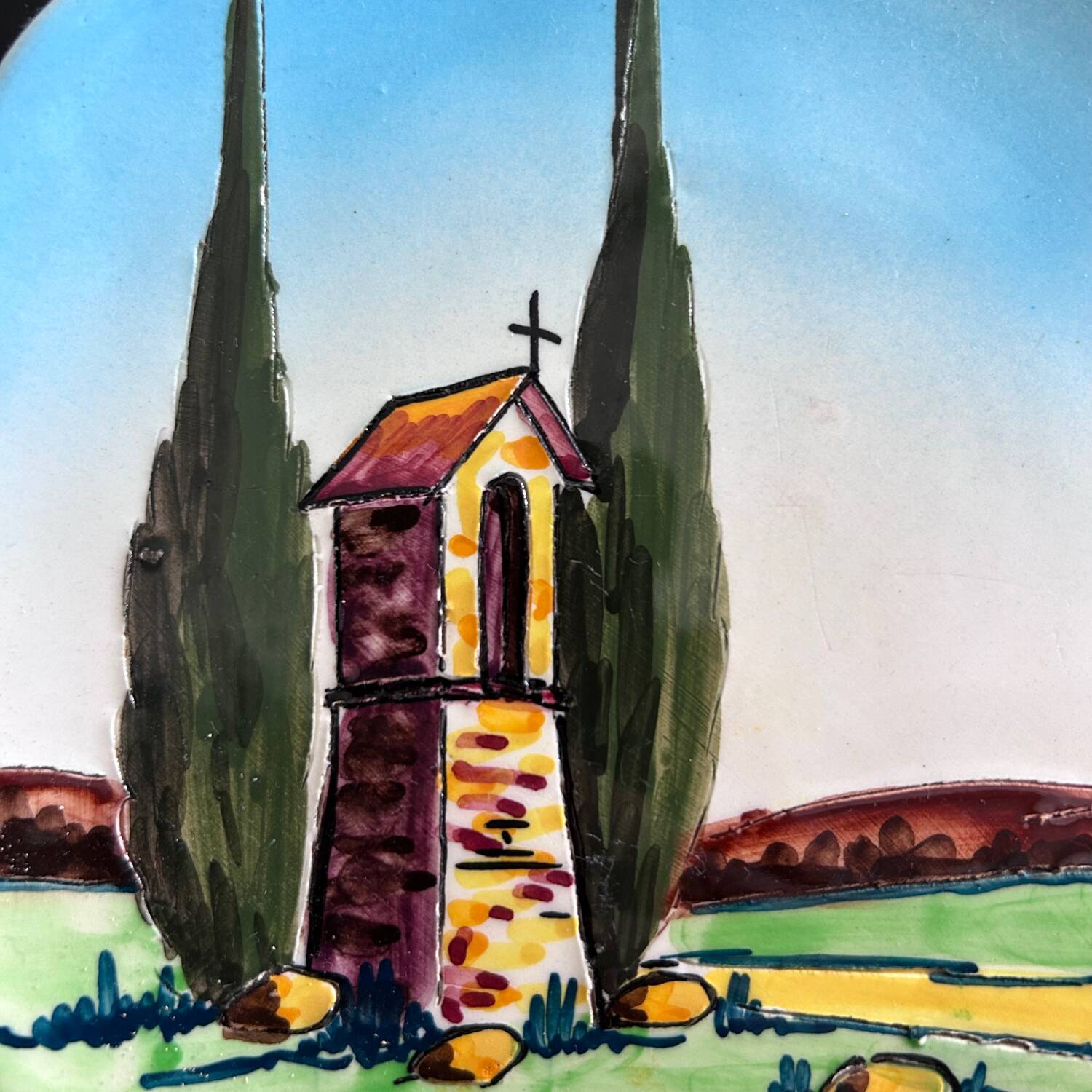 Small dish signed chapel decor