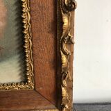 Oil on canvas ancient flowers