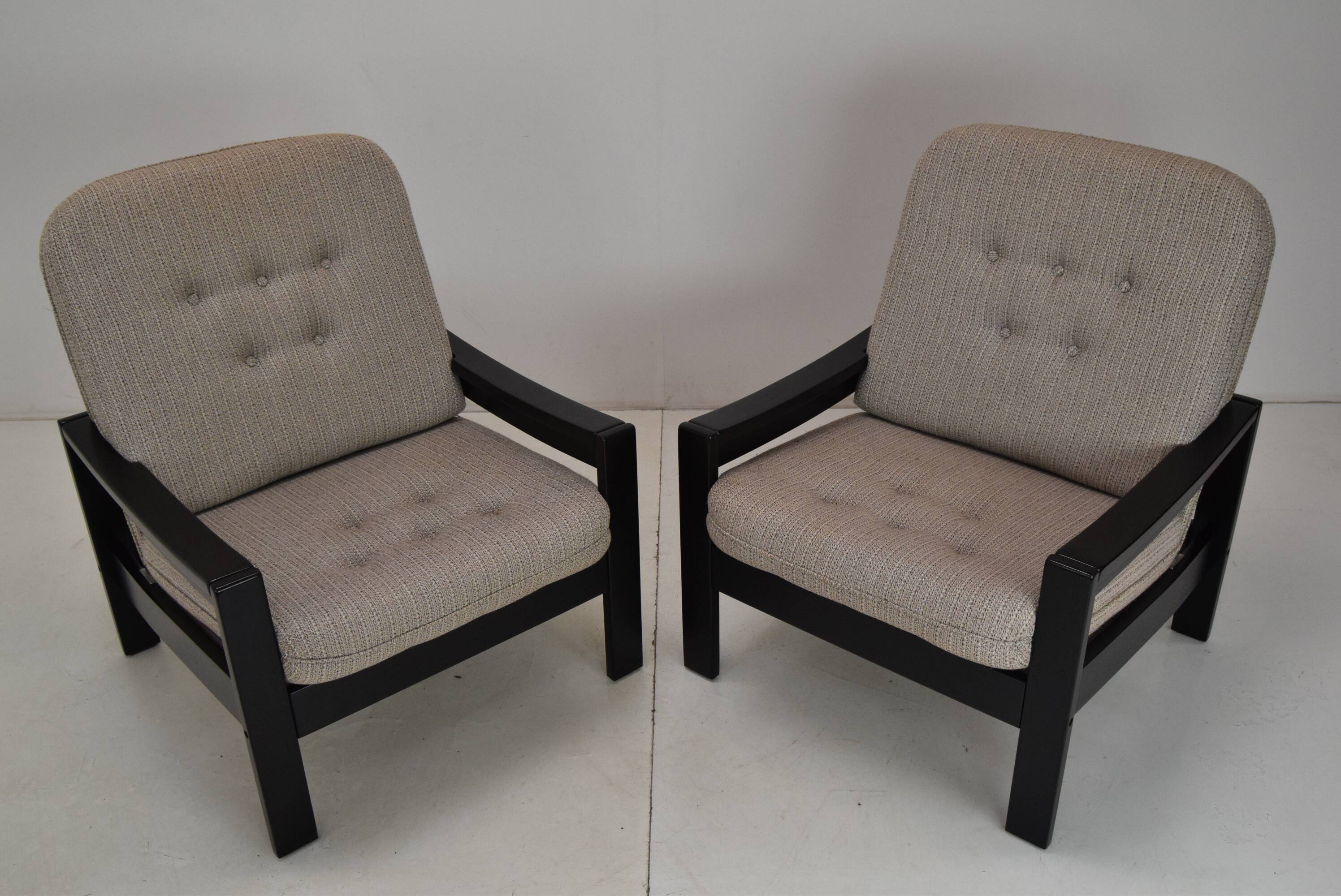 Pair of mid-century armchairs Leda Lux 1980's